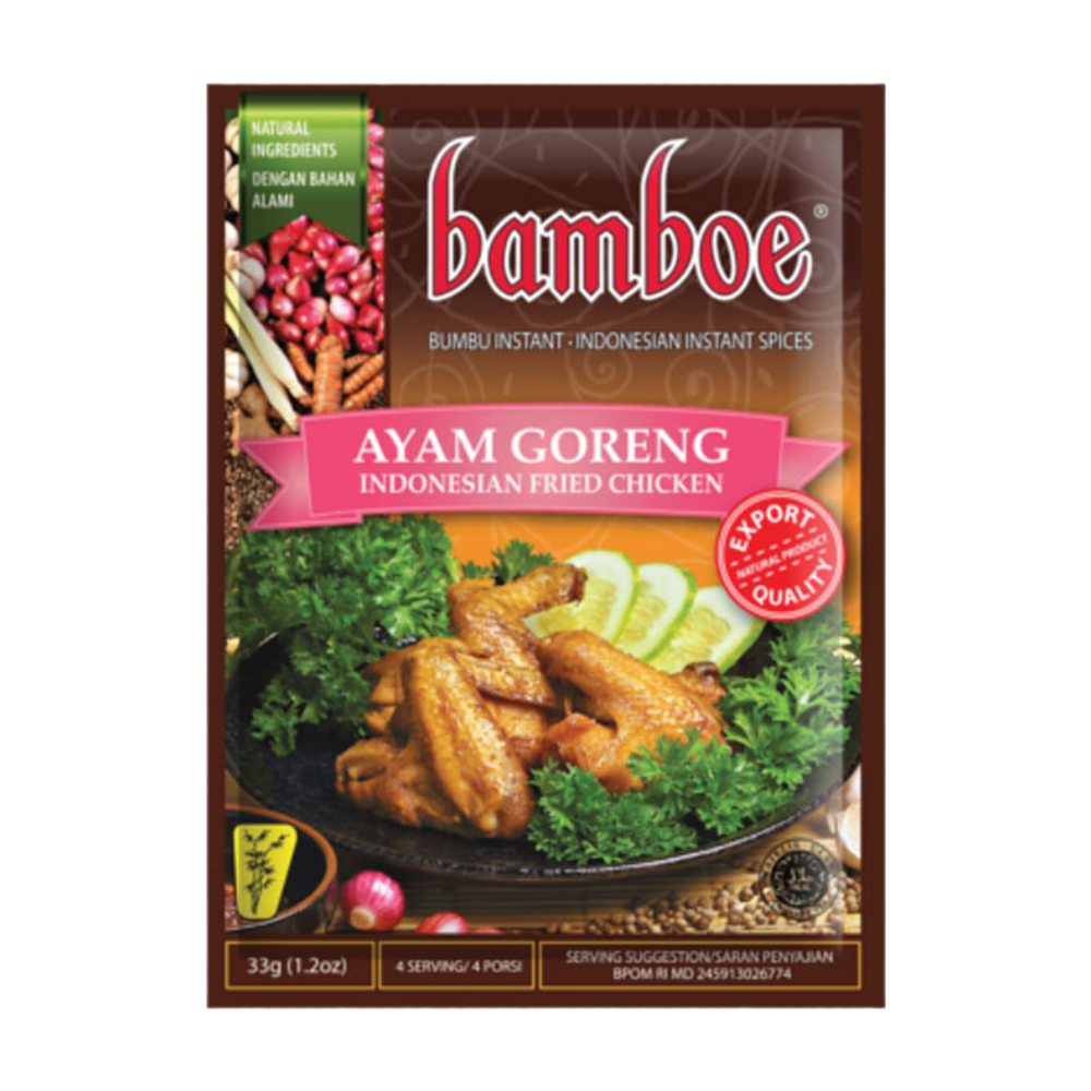 Bamboe Assaisonnement indonésien pour poulet frit (Bumbu Ayam Goreng) 33 g