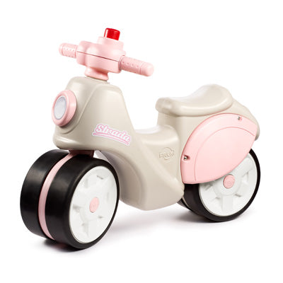 Falk Trottinette 1er âge à roues silencieuses - Crème et rose - Les petits baroudeurs - 59 x 24 x 48 (cm) - 1