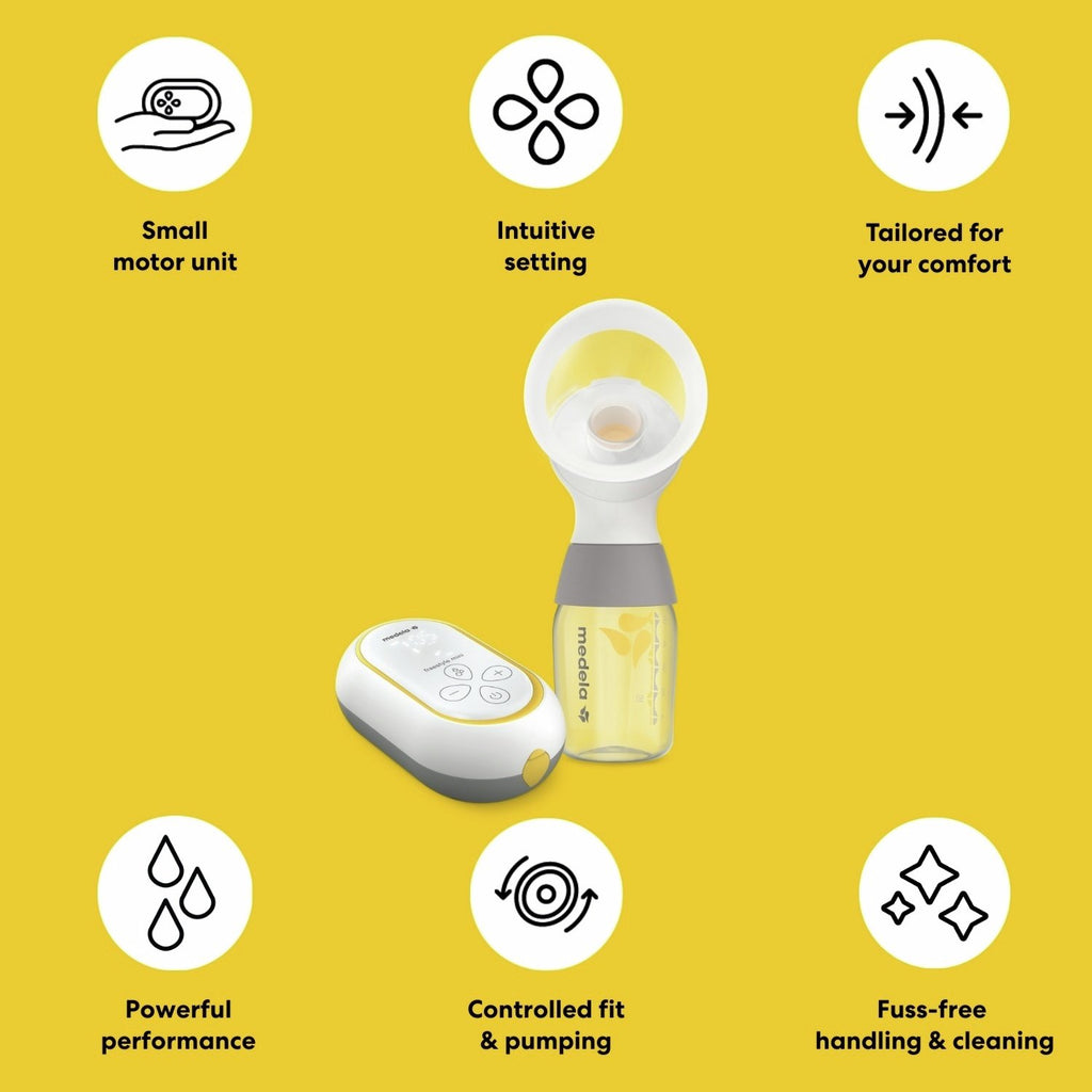 MEDELA Freestyle Mini Hands-Free Classic - Tire-lait électrique simple, coquille 24 mm
