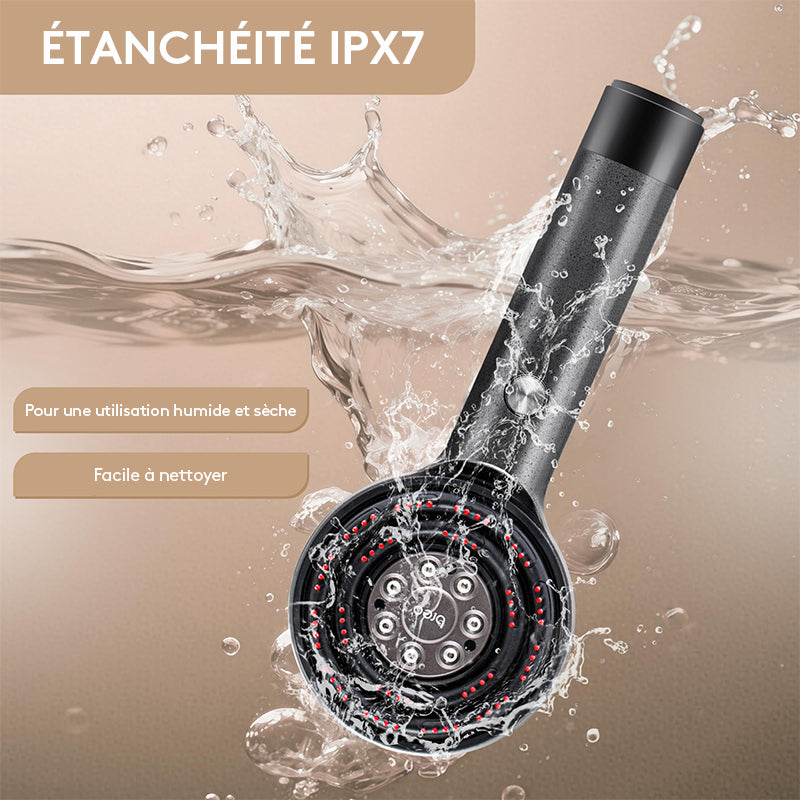 breo Scalp 3L peigne laser de repousse capillaire avec technologie infrarouge 650 nm, masseur du cuir chevelu à 360°, conception étanche, stimulation efficace du cuir chevelu et repousse des cheveux
