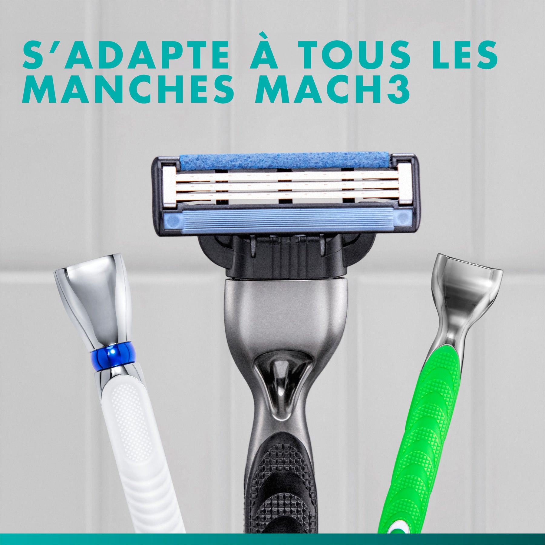 Gillette Mach3 Recharges De Lames De Rasoir pour Homme, À 3 Lames, 6 Recharges De Lames, Lames Plus Résistantes Que L’Acier
