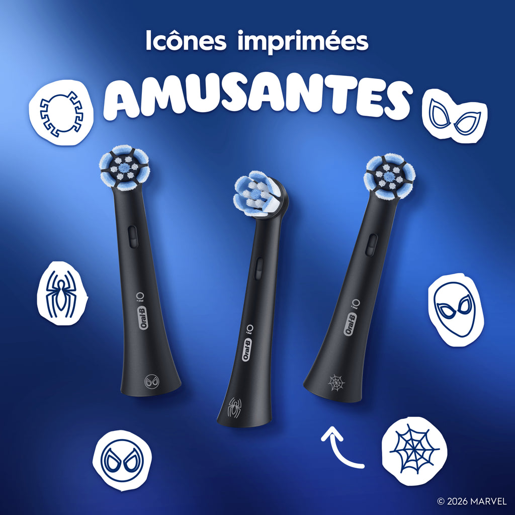 Oral-B iO Enfants 6 ans et plus Spider-Man Brossettes pour brosse à dents électrique x3