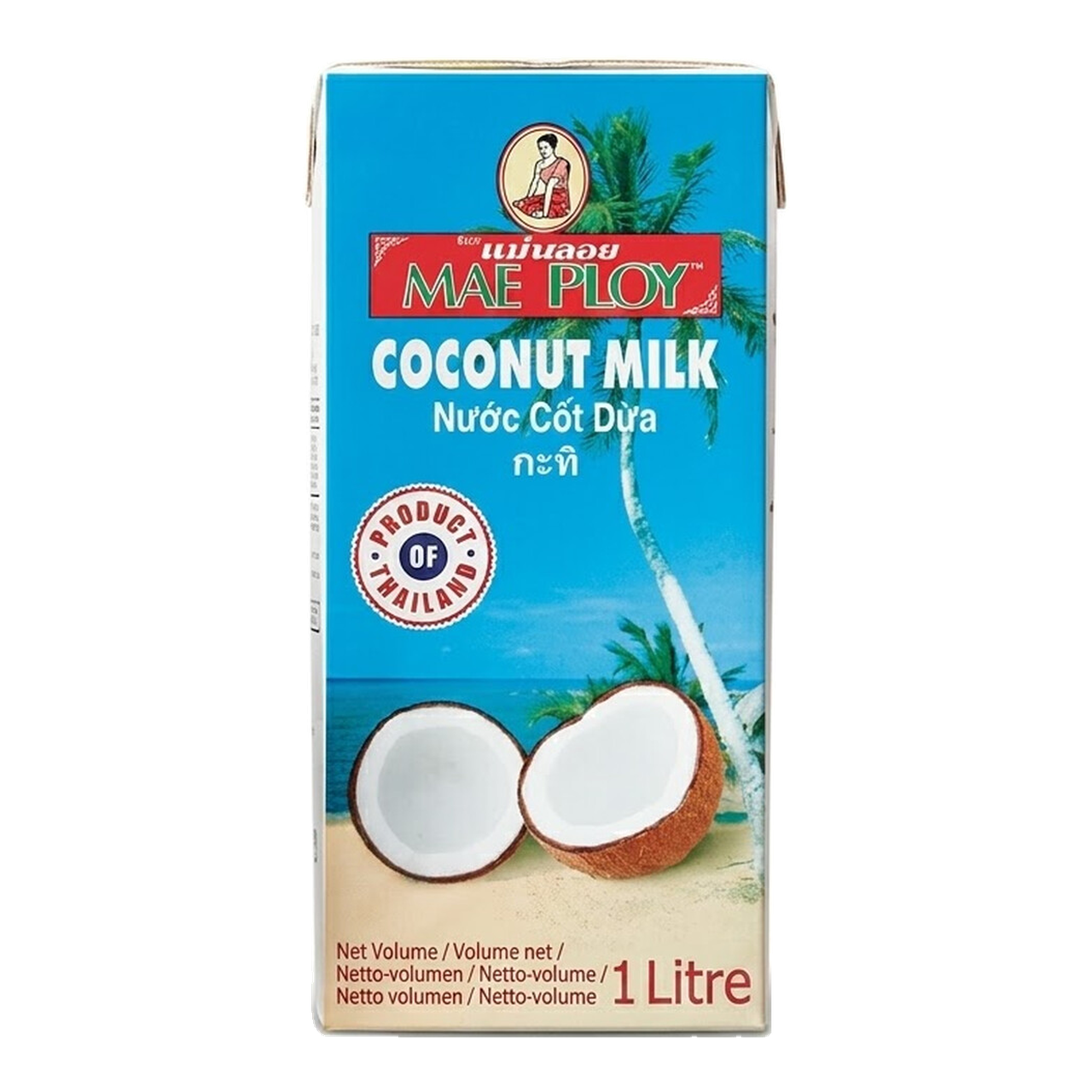 Mae Ploy Lait de Coco UHT Bleu 1 L
