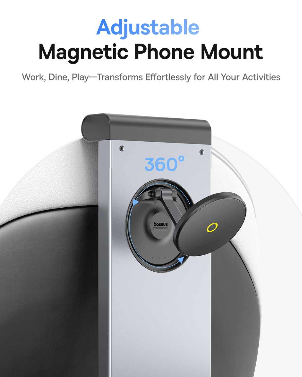 Baseus MagPro II Support de voiture polyvalent pour appuie-tête de siège