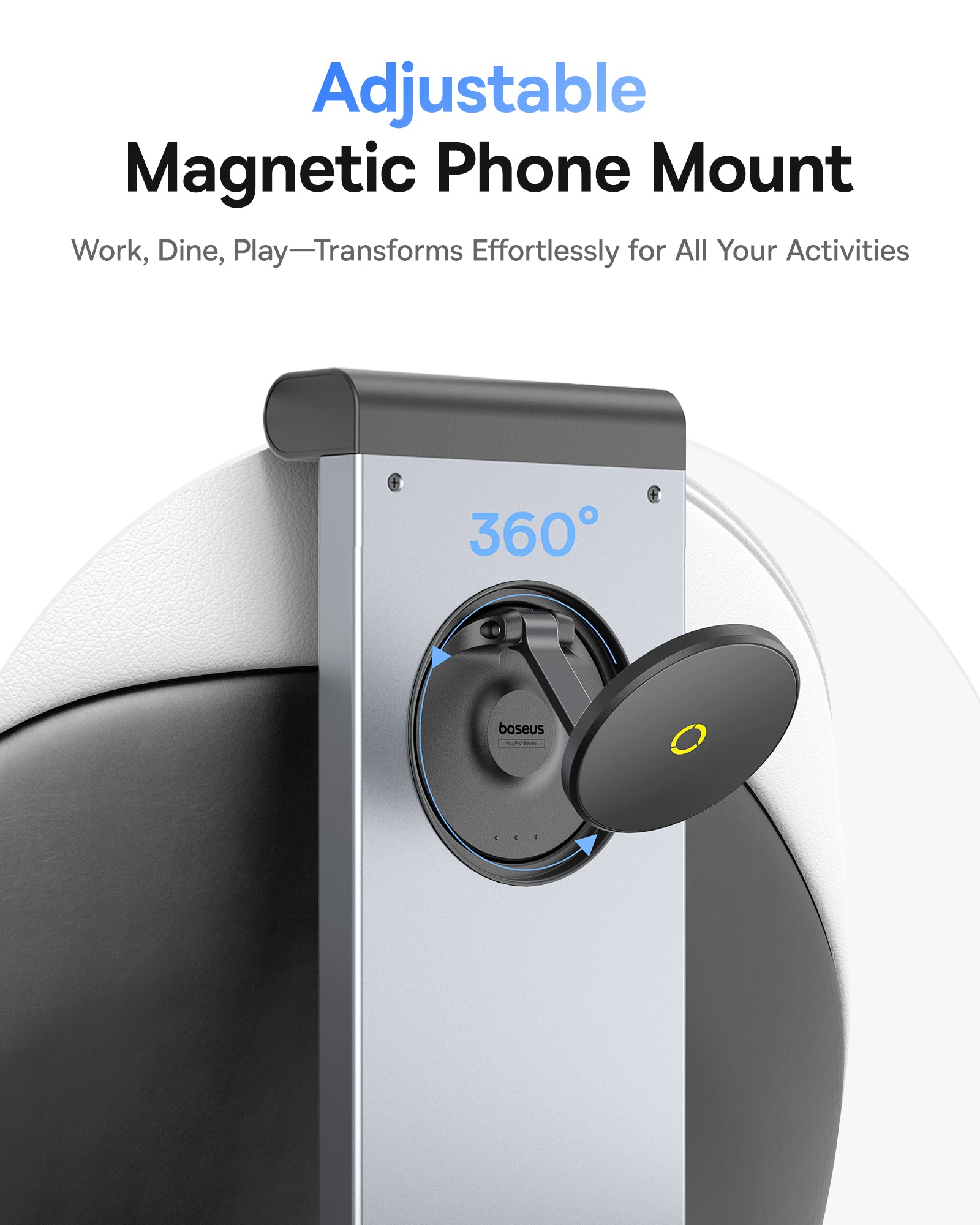 Baseus MagPro II Support de voiture polyvalent pour appuie-tête de siège