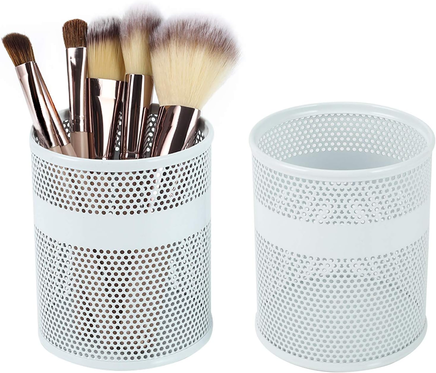 Senhoglb Lot de 2 porte-stylos en maille - Blanc