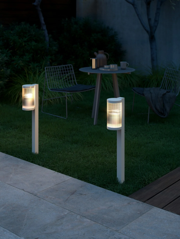Potelet COUPAR - E27 - aluminium sablé IP54 - Nordlux, Extérieur
