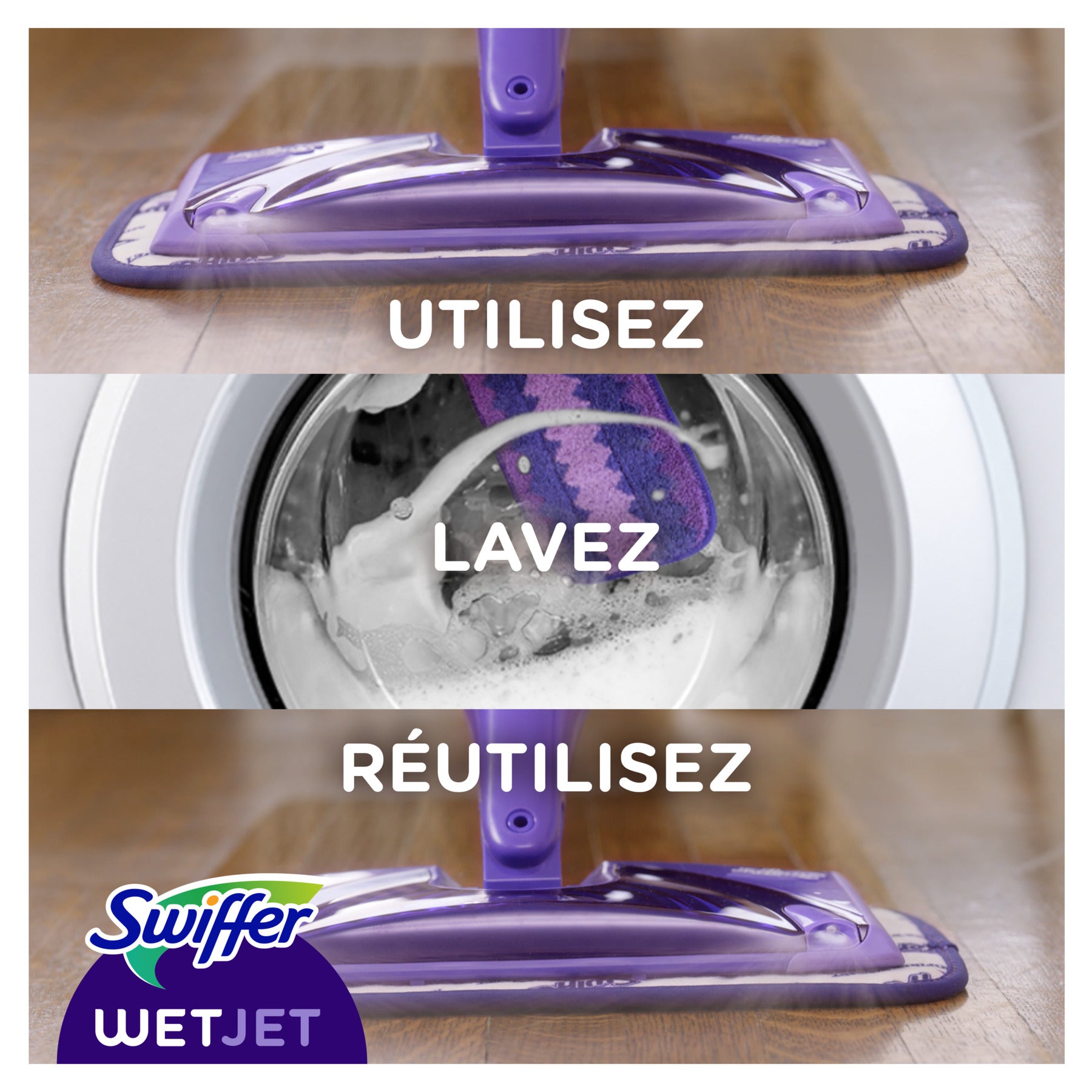 Swiffer Balai WetJet SK + Recharge lavable