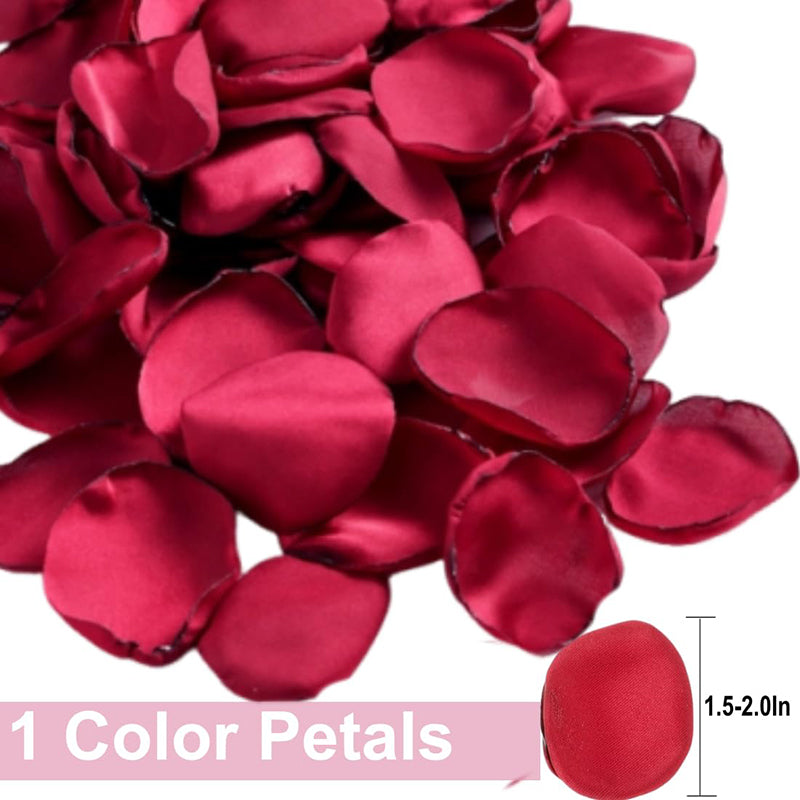 200 pièces 1,5 in / 3,8 cm pétales de fleurs artificielles pétales de fleurs de rose en soie pour la Saint-Valentin, pétales de fleurs à jeter lors du mariage, mariée, centre de table (rouge)