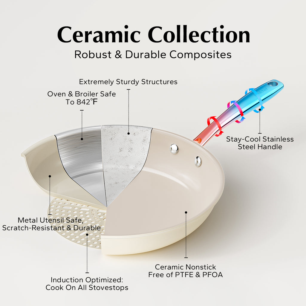 Redchef Gemstone Aluminium II Poêle à frire 24 cm Beige