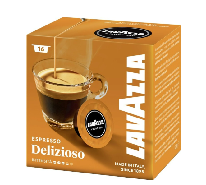 LAVAZZA Capsules Compatibles A Modo Mio Delizioso 16 capsules