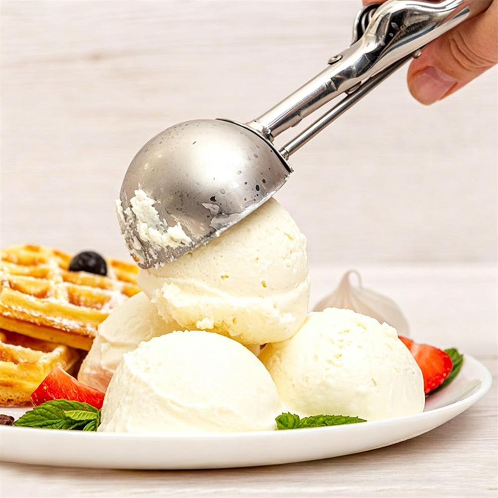 Huacan Lot de 3 cuillères à glace en acier inoxydable