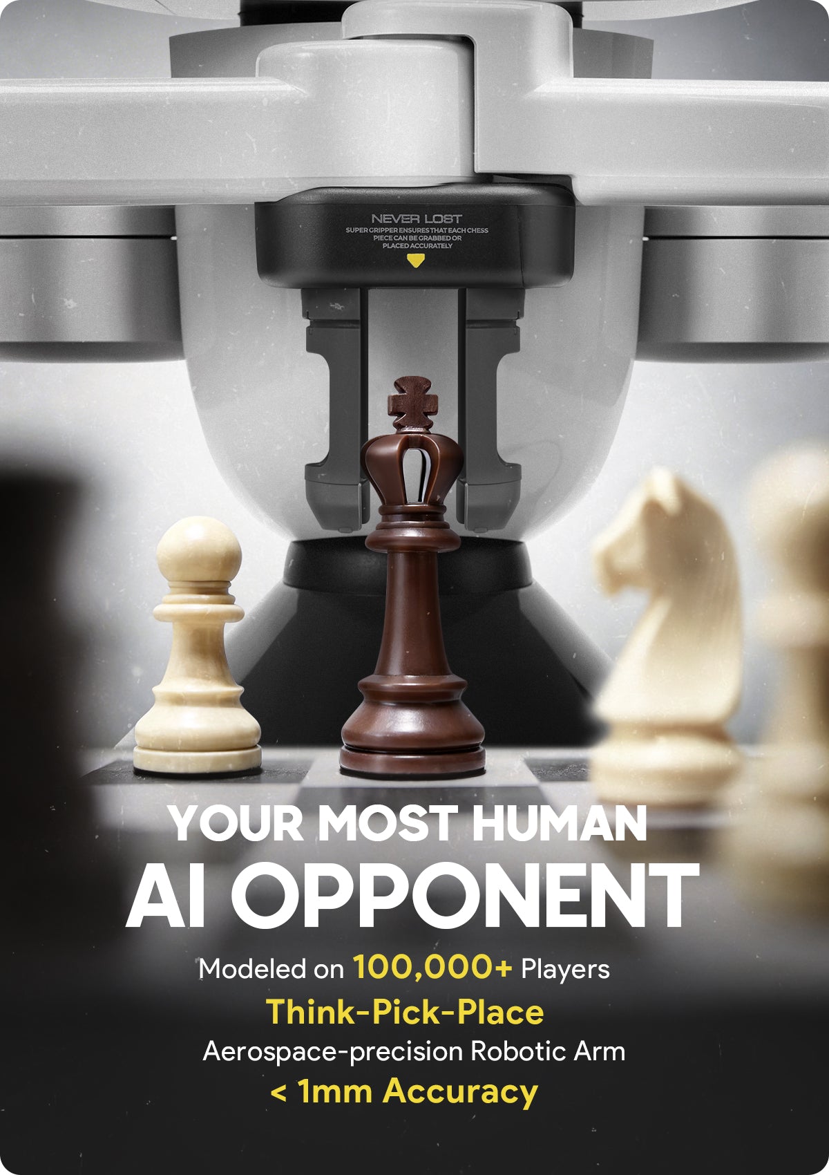 Prix spécial Early Bird | Mini robot d'échecs IA SenseRobot – Échiquier électronique avec bras robotique, jeu d'échecs intelligent pour adultes et enfants, connexion APP