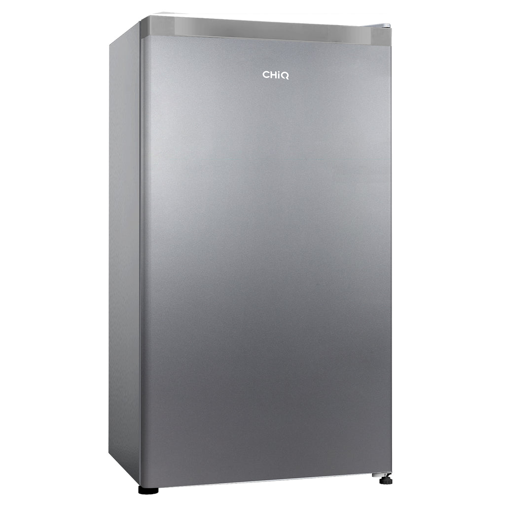 CHiQ JR99DWE Réfrigérateur 92 L avec compartiment congélateur, design compact de 0,22 m², silencieux, classe énergétique E - Argent