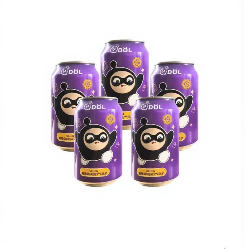 QDOL Soda pétillante saveur raisin 330 ml x 24
