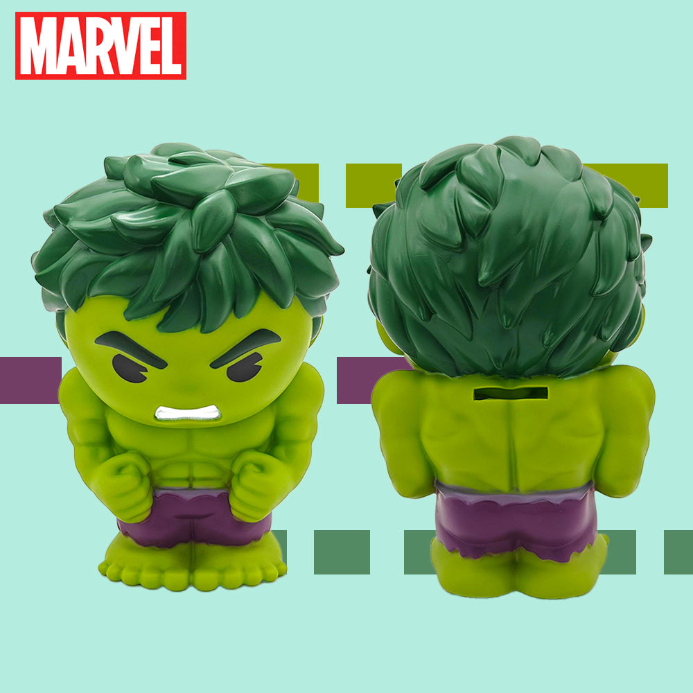 Tirelire Marvel Hulk Officielle Avengers – Figurine Super-héros 3D PVC Étanche et Antichoc, Boîte à Économies Décorative, Organisateur de Bureau, Idée Cadeau