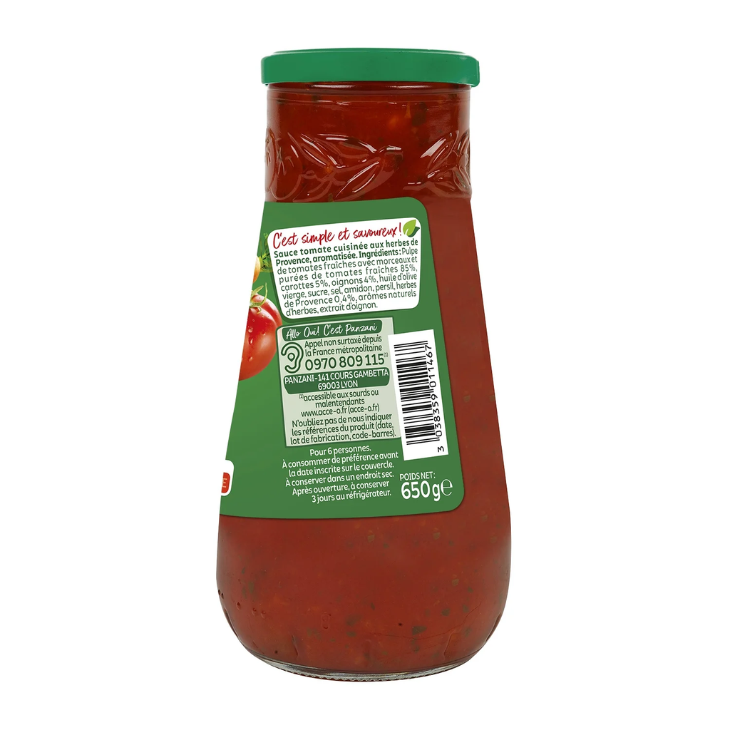PANZANI Sauce provençale - 650 g