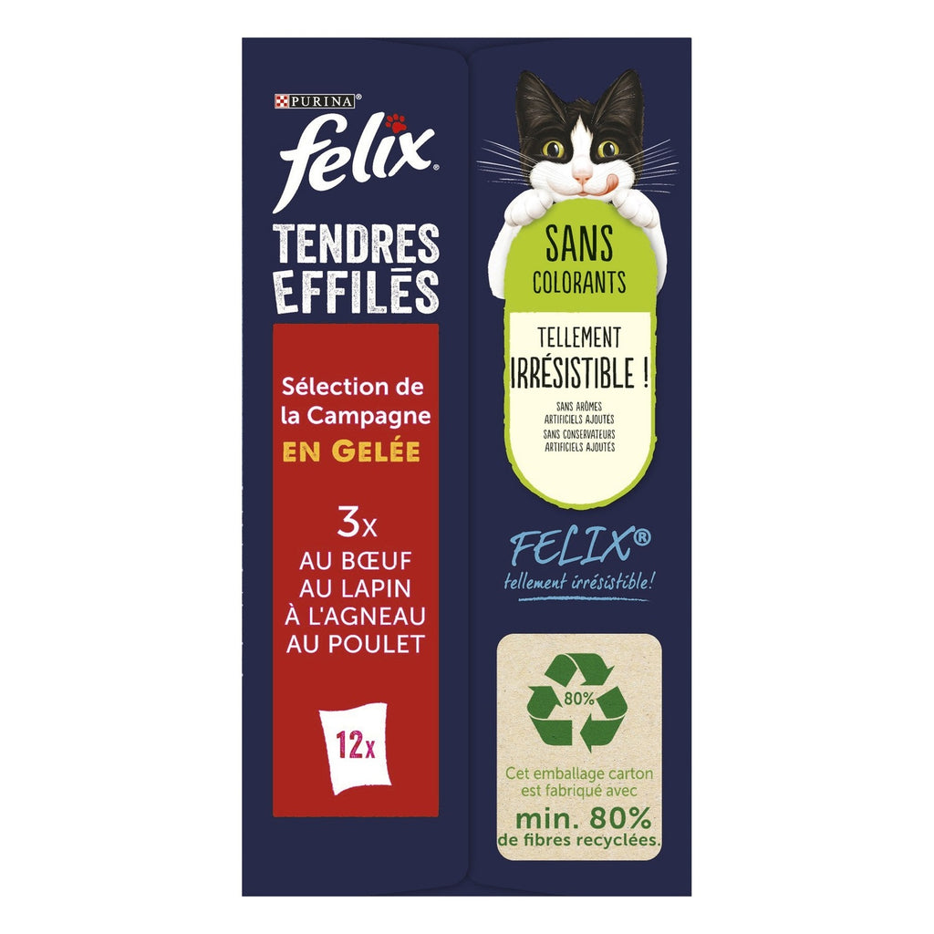 Felix Filet tendre en gelée Sélection du terroir Nourriture humide complète pour chat, 12 x 85 g