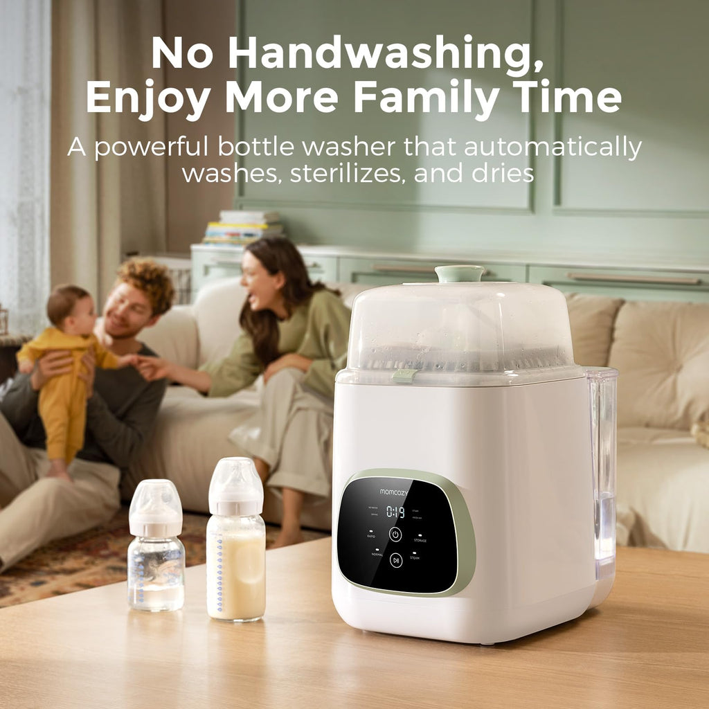 Momcozy KleanPal Pro Lave-biberons, stérilisateur et sèche-biberons tout-en-un, Machine de nettoyage automatique pour biberons et accessoires de tire-lait