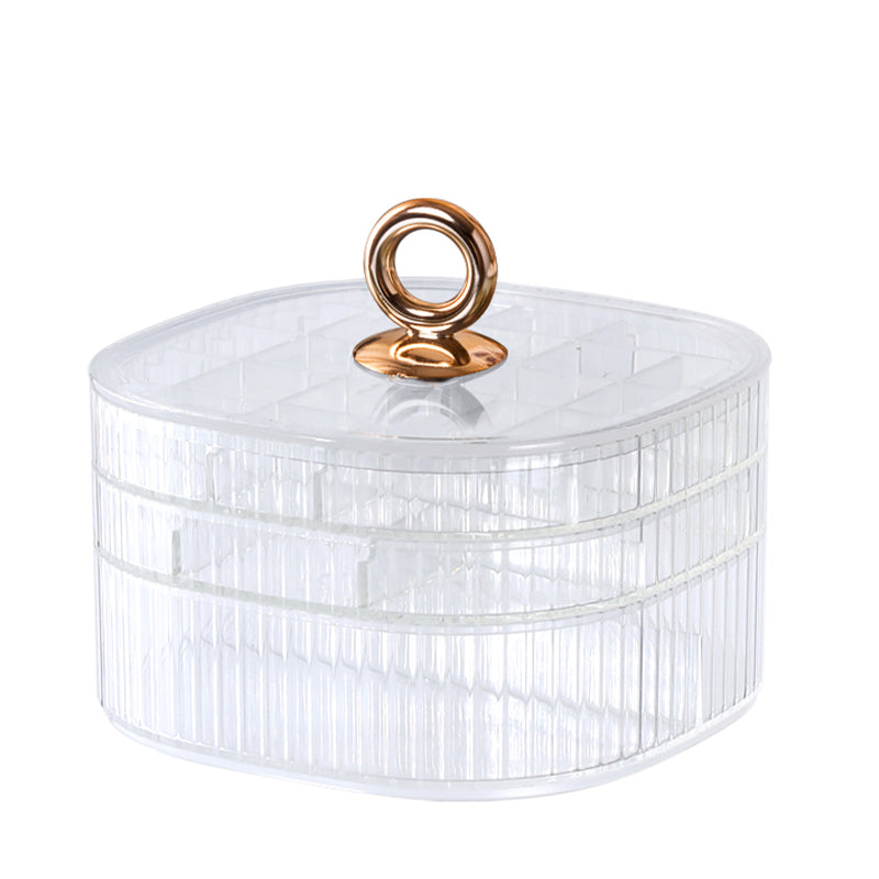 JORDAN&JUDY Boîte de rangement à bijoux grande capacité multicouche à compartiments, Étui à bijoux pour boucles d’oreilles, colliers, bagues et montres - Transparent