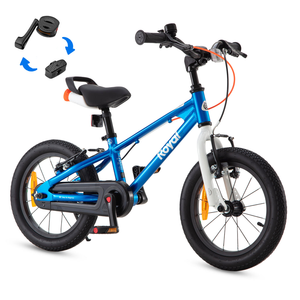 RoyalBaby Vélo pour enfants + Aluminium EZ Freestyle + 16 pouces bleu, Poids net 7.8 kg