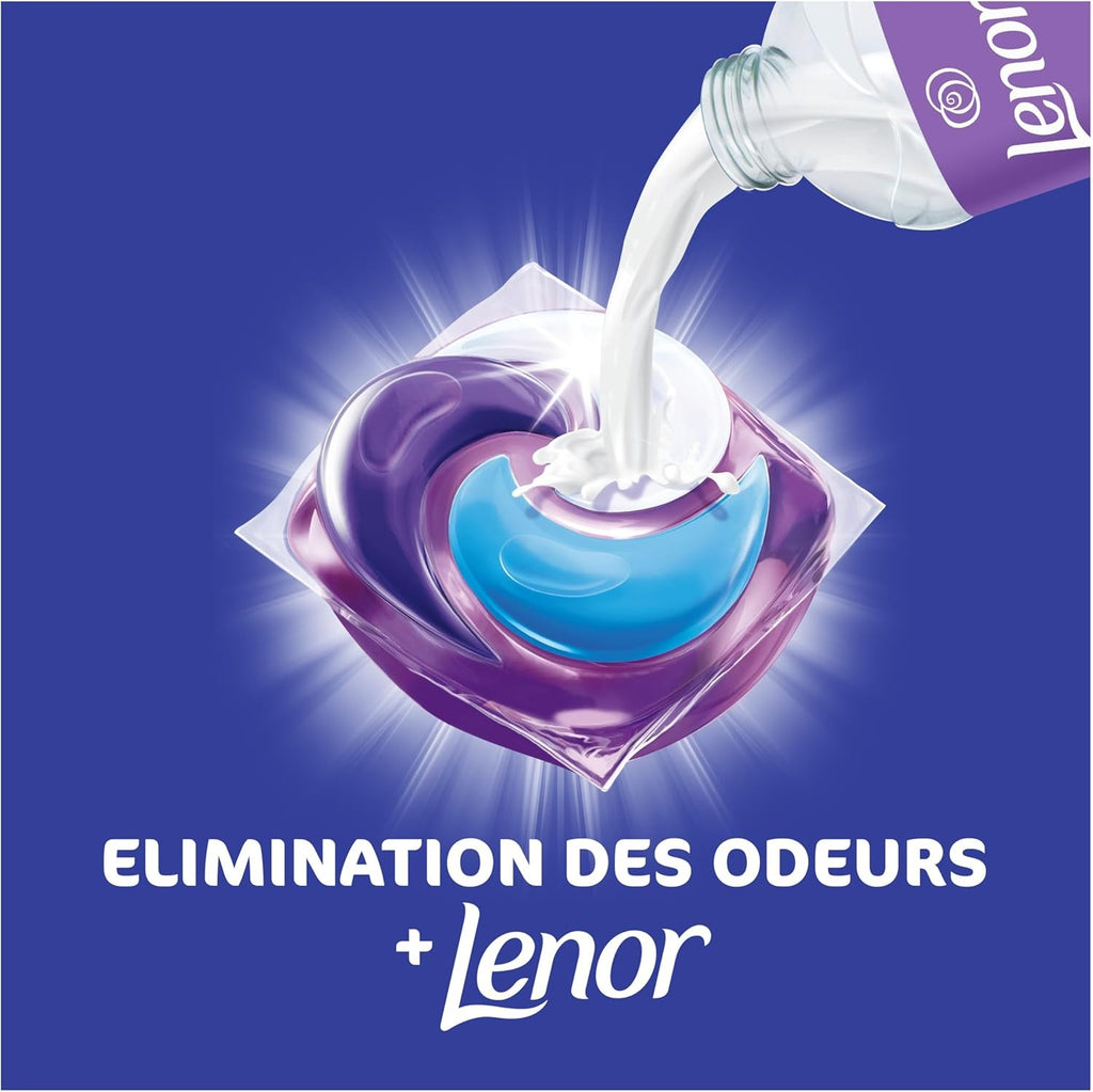 DASH Lessive Capsules 2en1 Fraîcheur de Coton 33 capsules