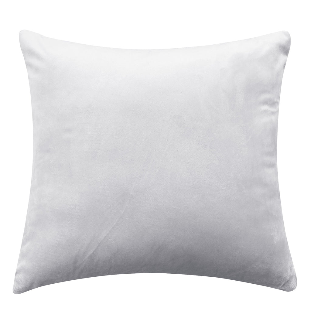 Deconovo Housse de coussin en velours néerlandais gris clair, 50 x 50 cm, 1 pièce