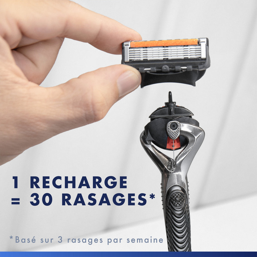 Gillette Lames de Rasoir Homme Proglide, Pack de 6 | Cartouche Dotée de la Bande Lubrifiante x2, Ultra Affutées, Longue Durée, en Acier Inoxydable, 1 Recharge Jusqu’à 30 Rasages