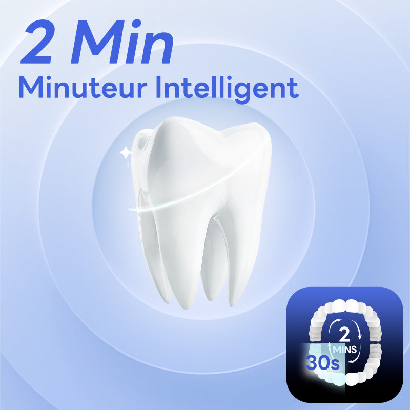 SAKYPRORAL T2 MAX Brosse à dents électrique avec 6 têtes de brosse, 5 modes de brossage, autonomie de 75 jours, minuteur intelligent - Noir