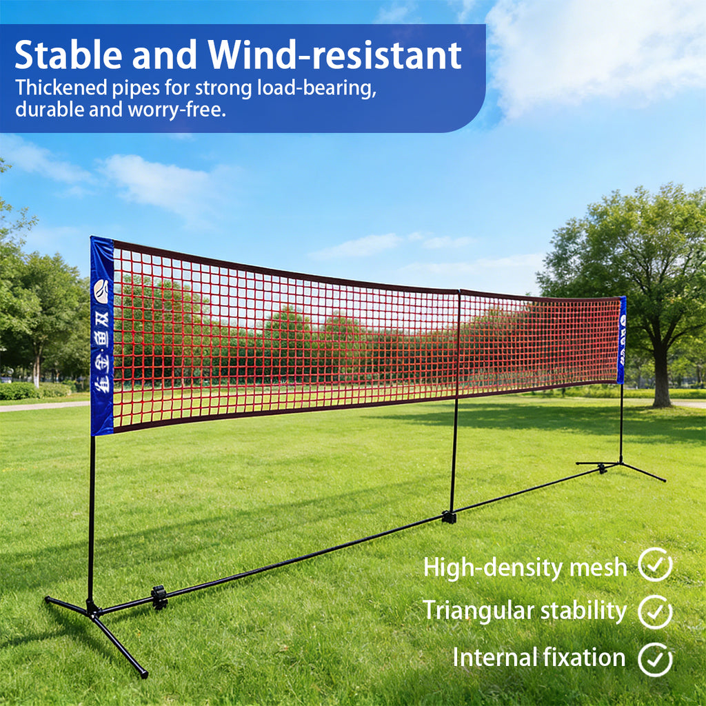 Double Fish Kit de filet de badminton portable avec étui pour raquettes - BX610