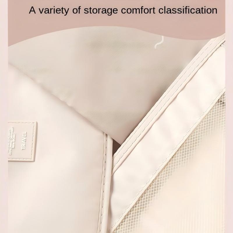 Marque blanche, ensemble de 8 pièces de cubes de rangement de voyage, comprenant un sac à linge, imperméable, noir, adapté aux valises et aux sacs à dos