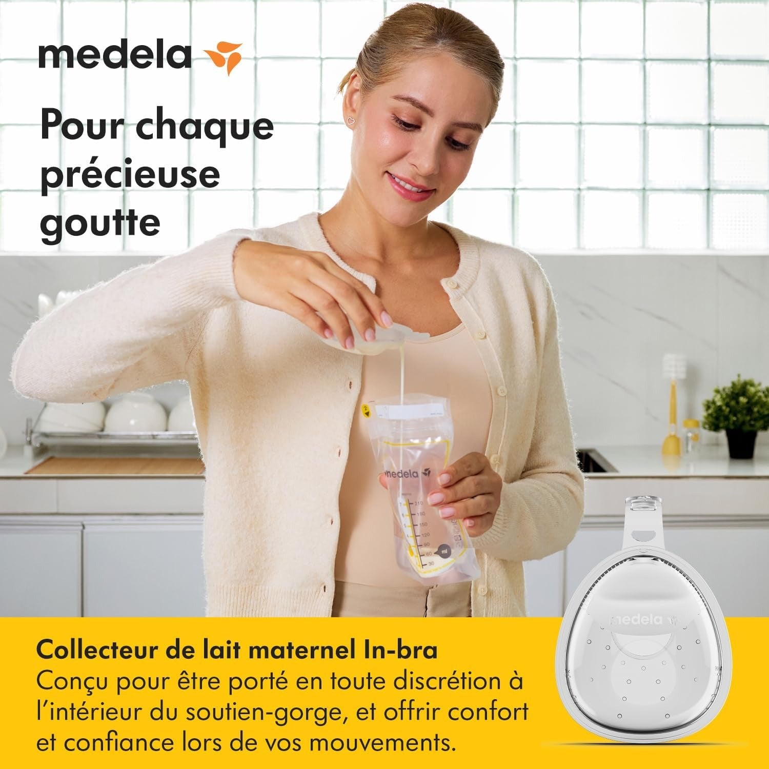 MEDELA - Collecteurs de lait maternel intra-soutien-gorge, lot de 2