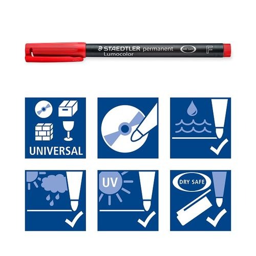STAEDTLER Lumocolor 318 fin B/6, coffret de stylos variés