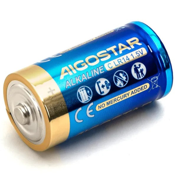 Aigostar Pile alcaline LR14 (C) 1,5 V - 2 pièces