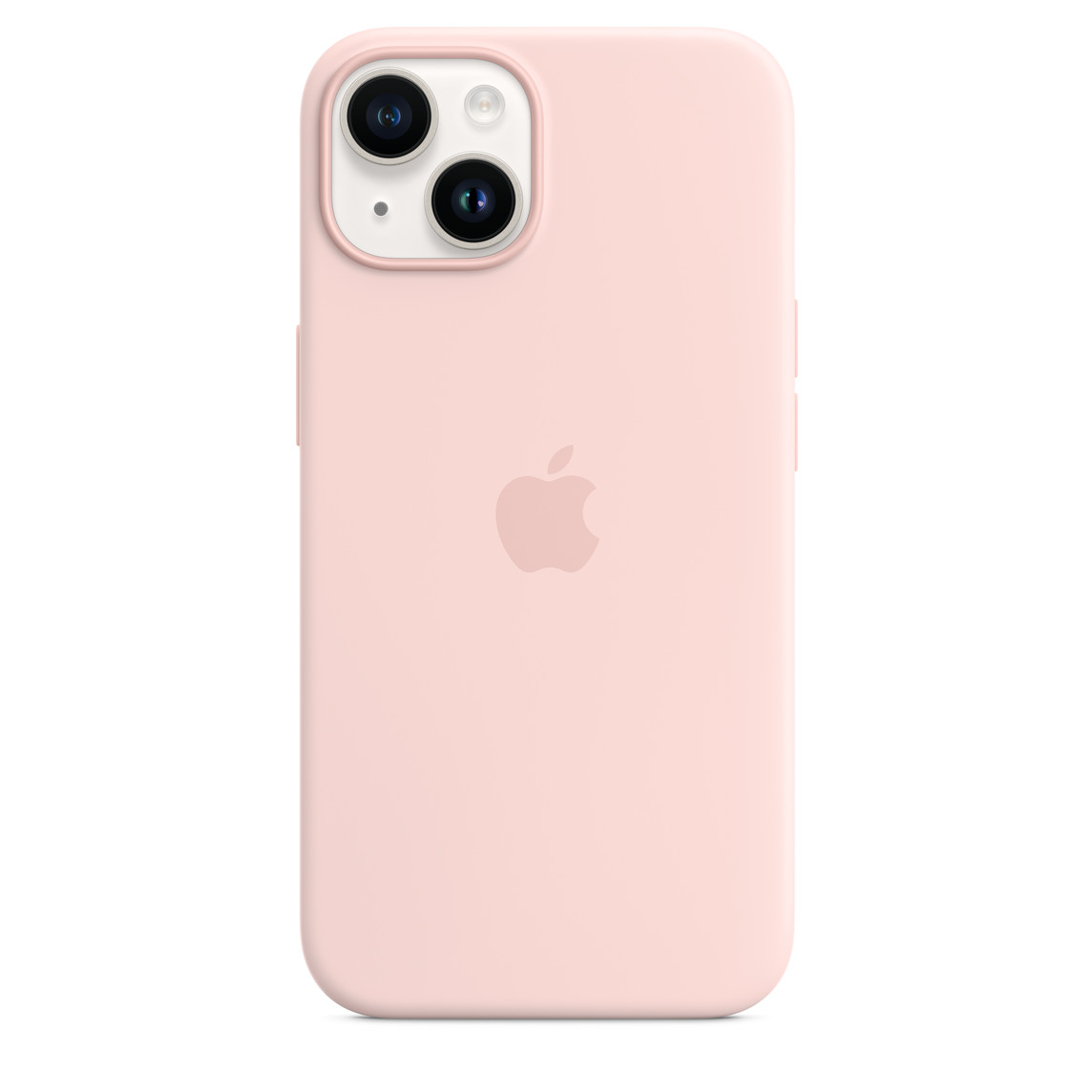 Apple coque en silicone avec MagSafe pour iPhone 14 - Rose craie