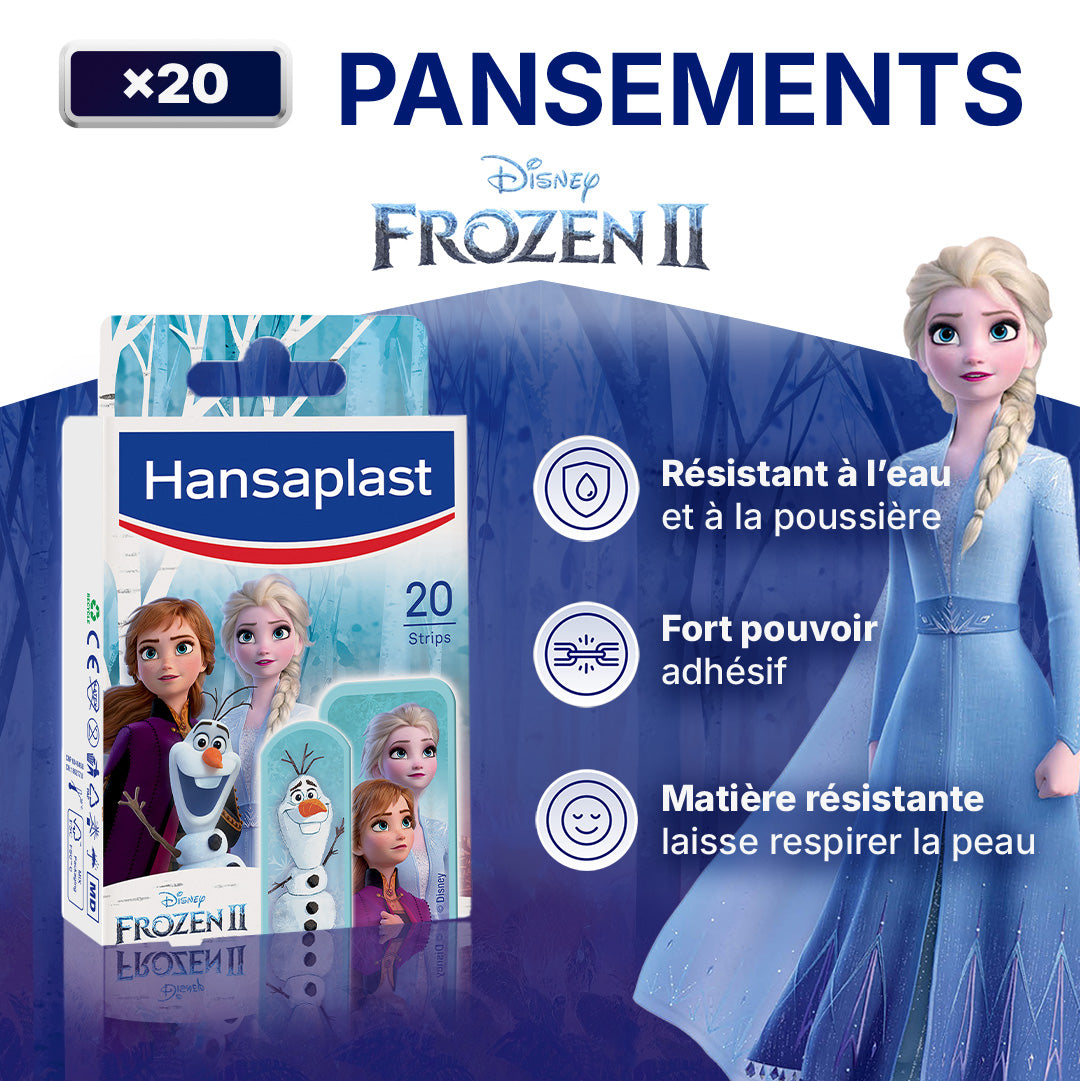 HANSAPLAST Frozen - Pansements Enfants La Reine des Neiges - 20 Unités