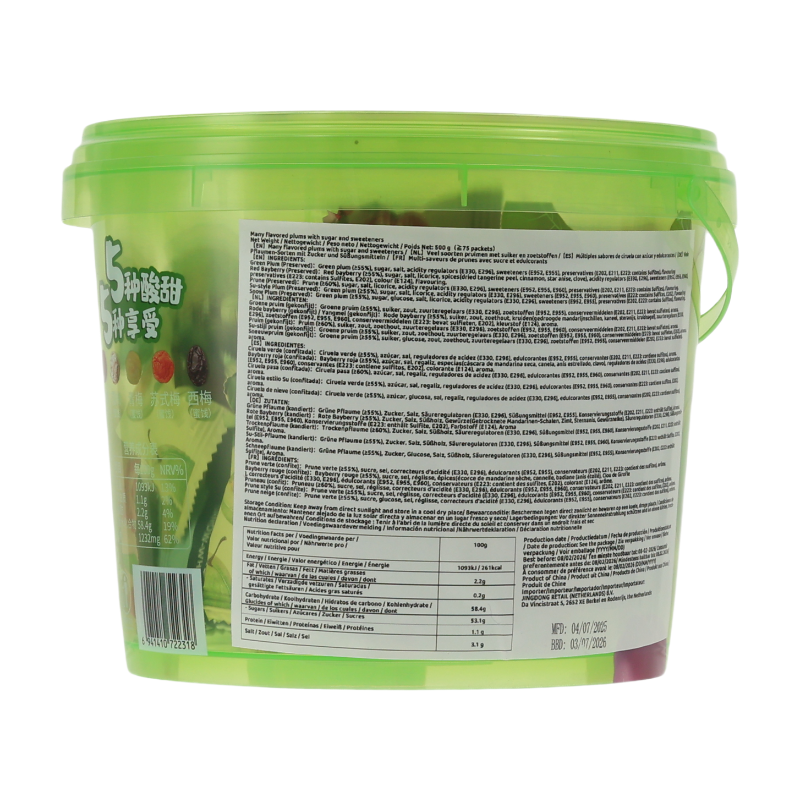 Be&Cheery Seau de Prunes Royales 500 g (Contient 70 Sachets Individuels)