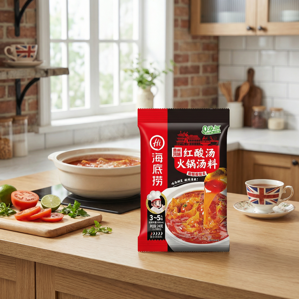 Haidilao Bouillon de Hotpot - Soupe Rouge Acide 240g
