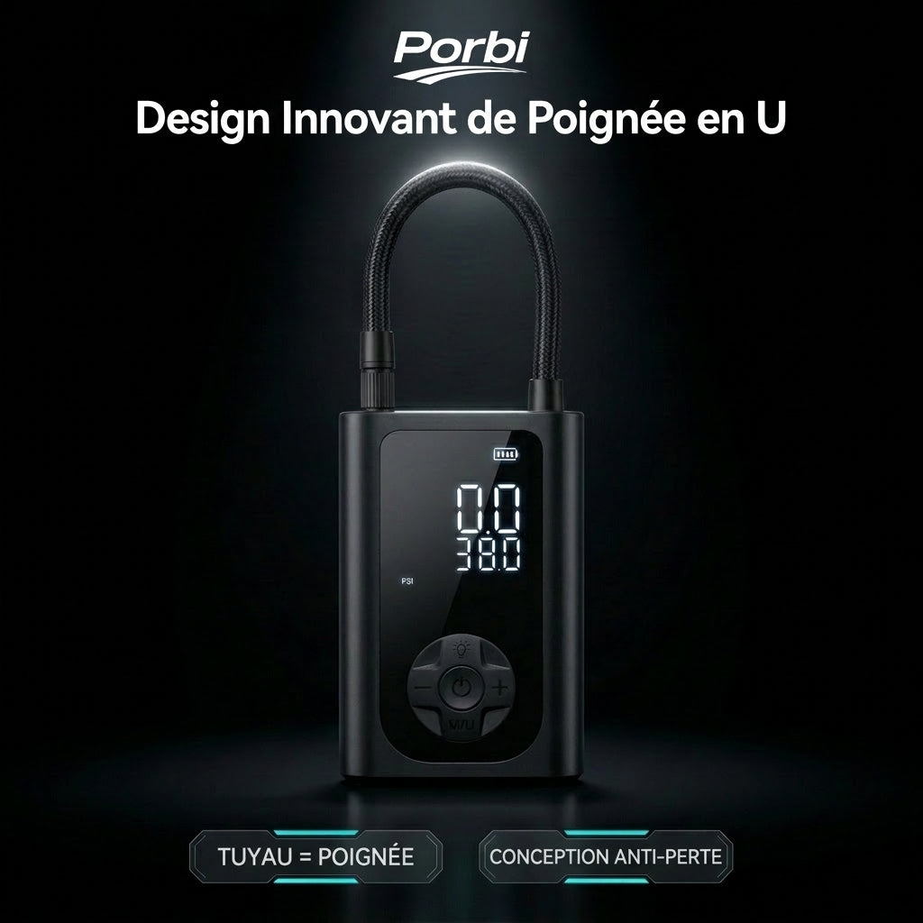 Gonfleur portable Porbi Q19, Noir
