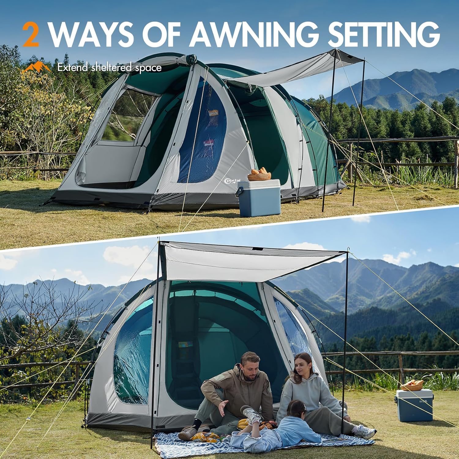 Portal 60514 Tente 5 personnes 430 x 320 x 200 cm - 1 pièce