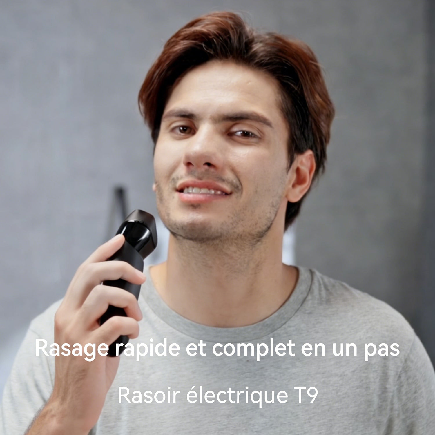 LOFANS Rasoir électrique à grille pour homme avec tête flottante à double lame, Rasoir électrique rechargeable pour rasage à sec et humide