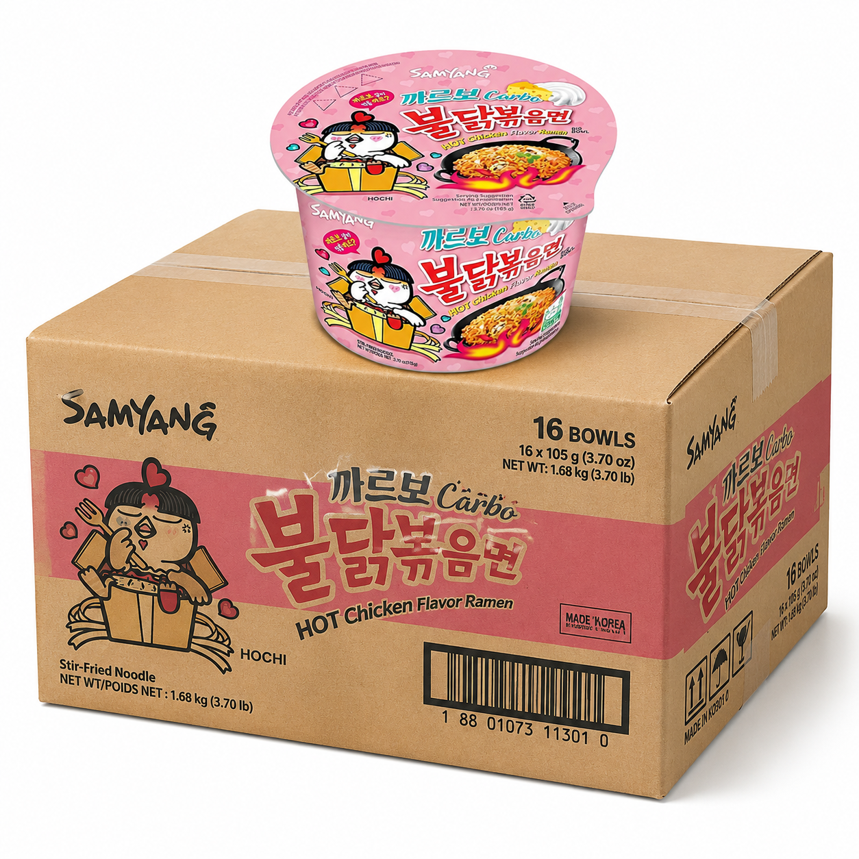 Samyang Ramen Bol de poulet épicé (saveur crème) 105 g x 16 (boîte)