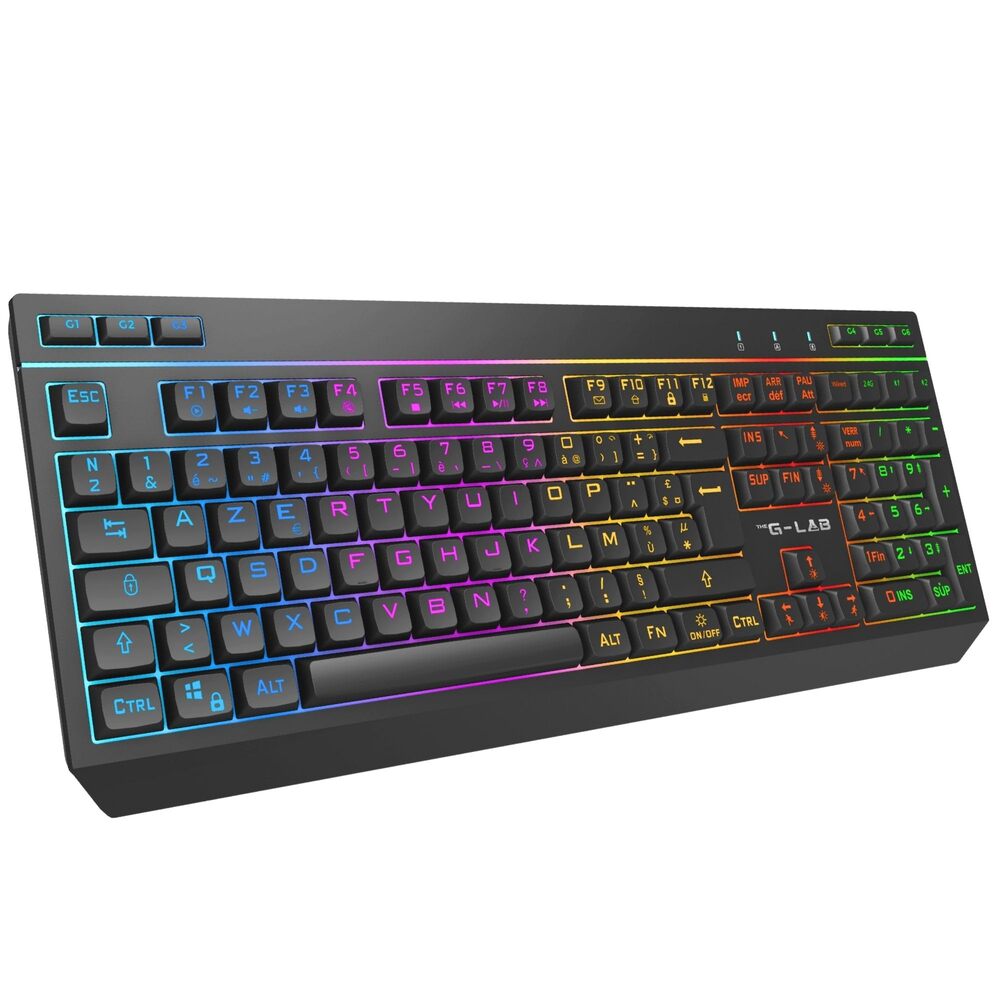 THE G-LAB Keyz Tungsten EX Clavier Gaming sans Fil - AZERTY - Noir