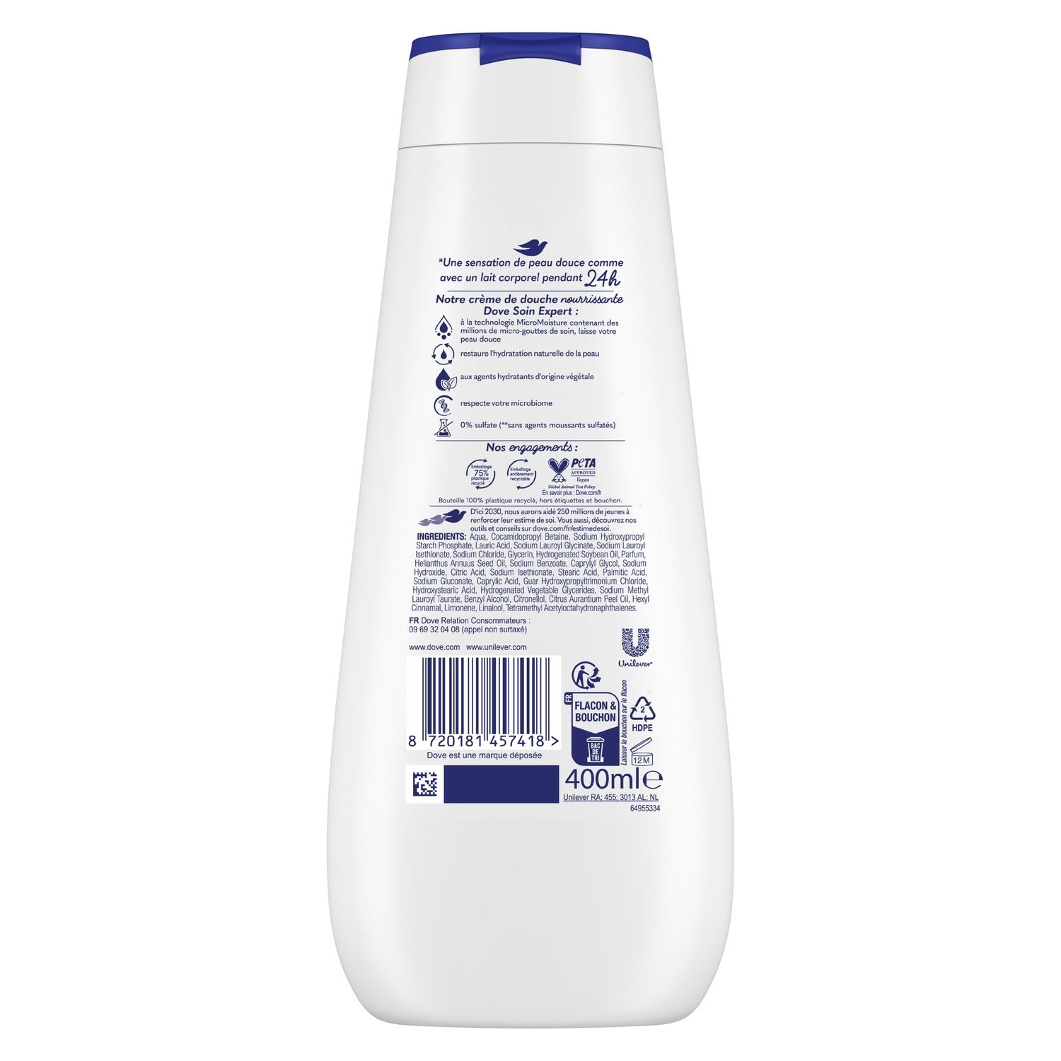 DOVE Gel Douch Advanced Care Nourrissant 400ml