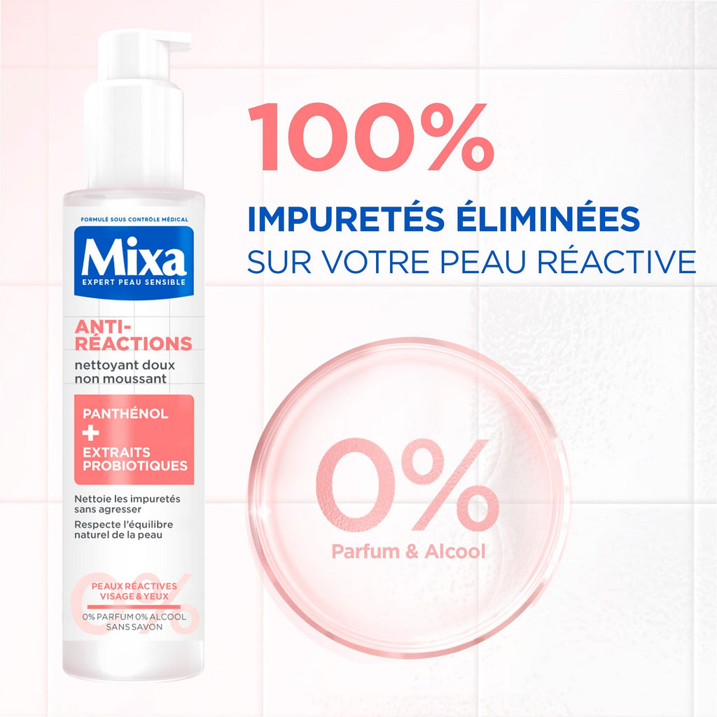 MIXA Nettoyant Doux Anti-Dessèchement Squalane + Glycérine 150ml