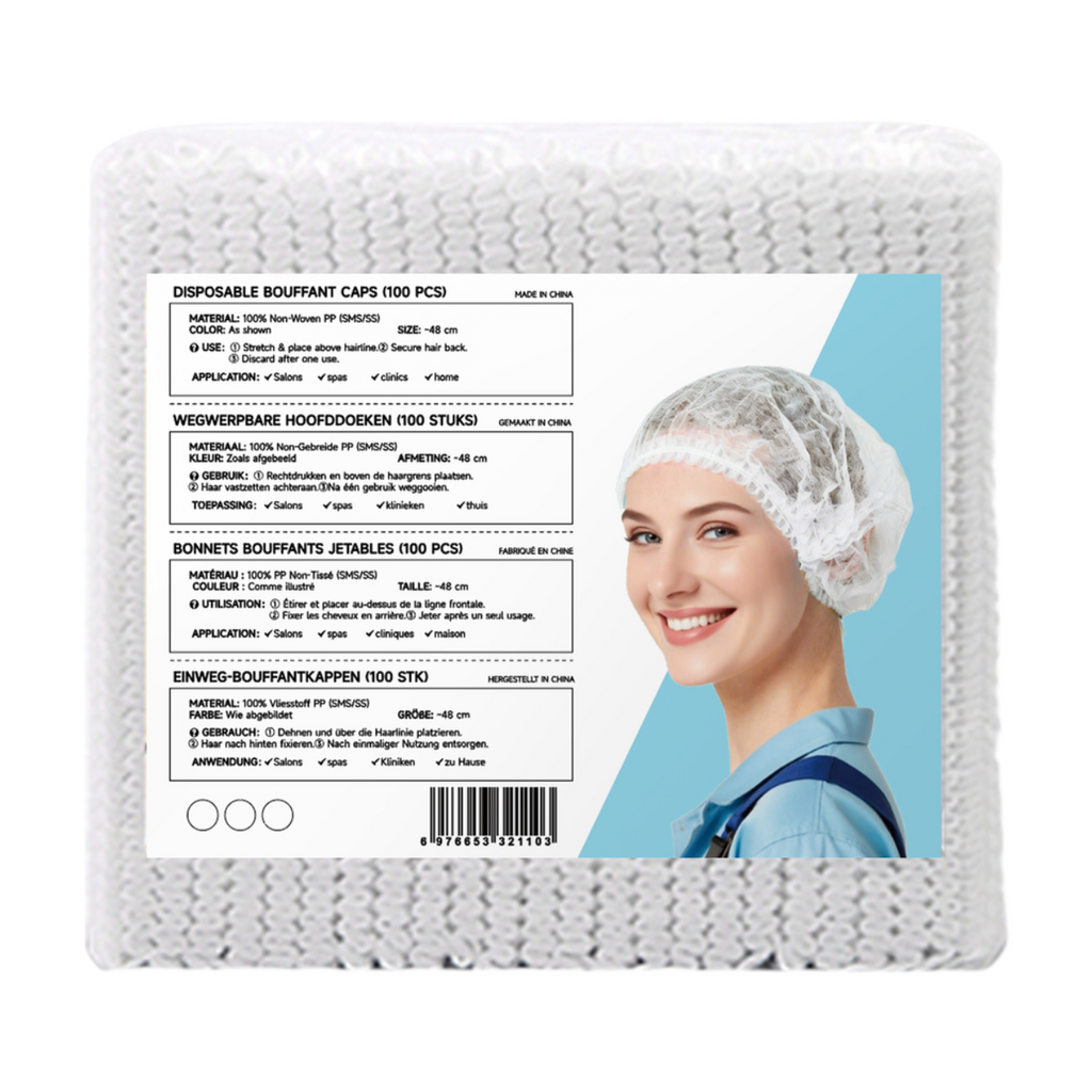 YIJINCHAN Élastiques à cheveux jetables, Blancs (100 pièces/paquet)