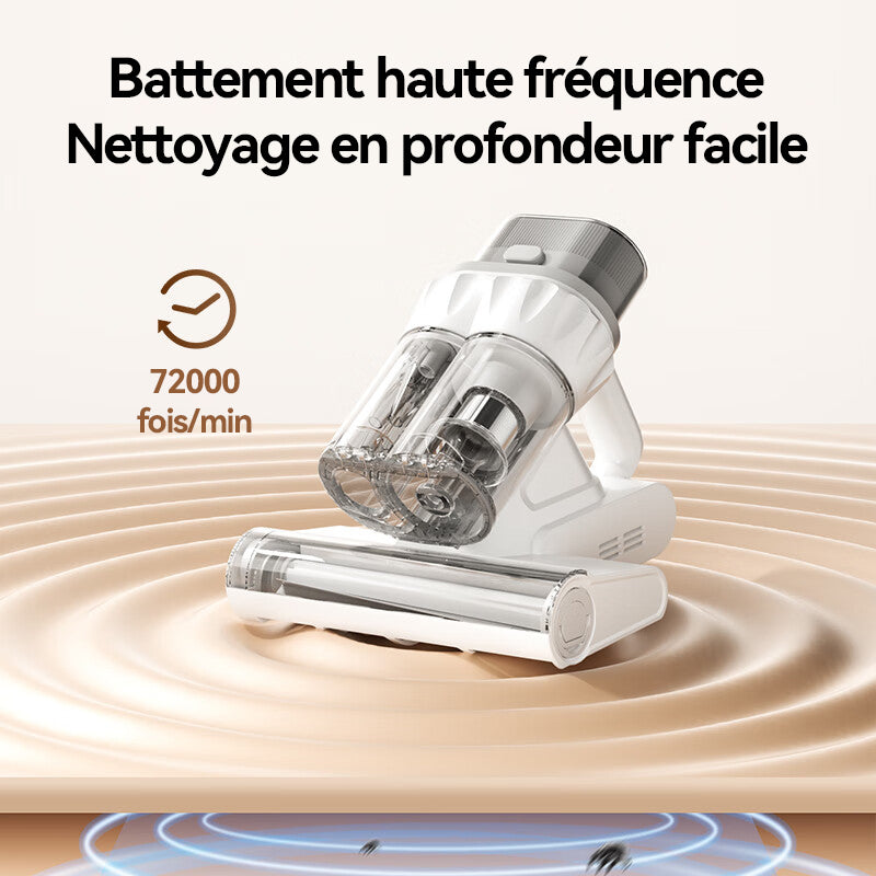 Ochama Aspirateur anti-acariens 12 000 Pa 72 000 tapotements/min stérilisation UV air chaud 65 °C 300 ml