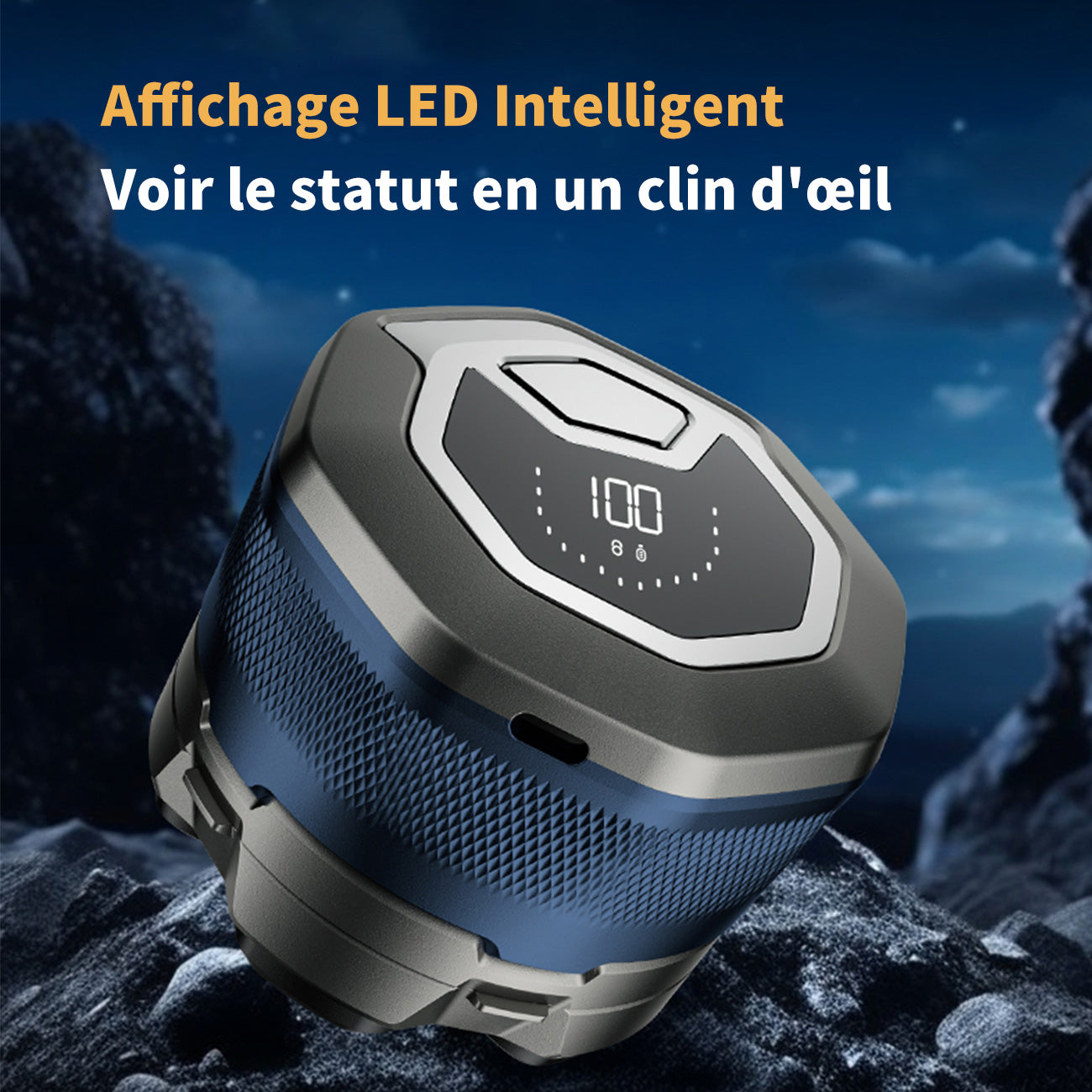 Sparoma Rasoir pour homme chauve - rasoir électrique avec 6 têtes flottantes magnétiques, résistant à l’eau IPX6, avec écran intelligent LED, autonomie de 150 minutes - fk-8750, modèle bleu