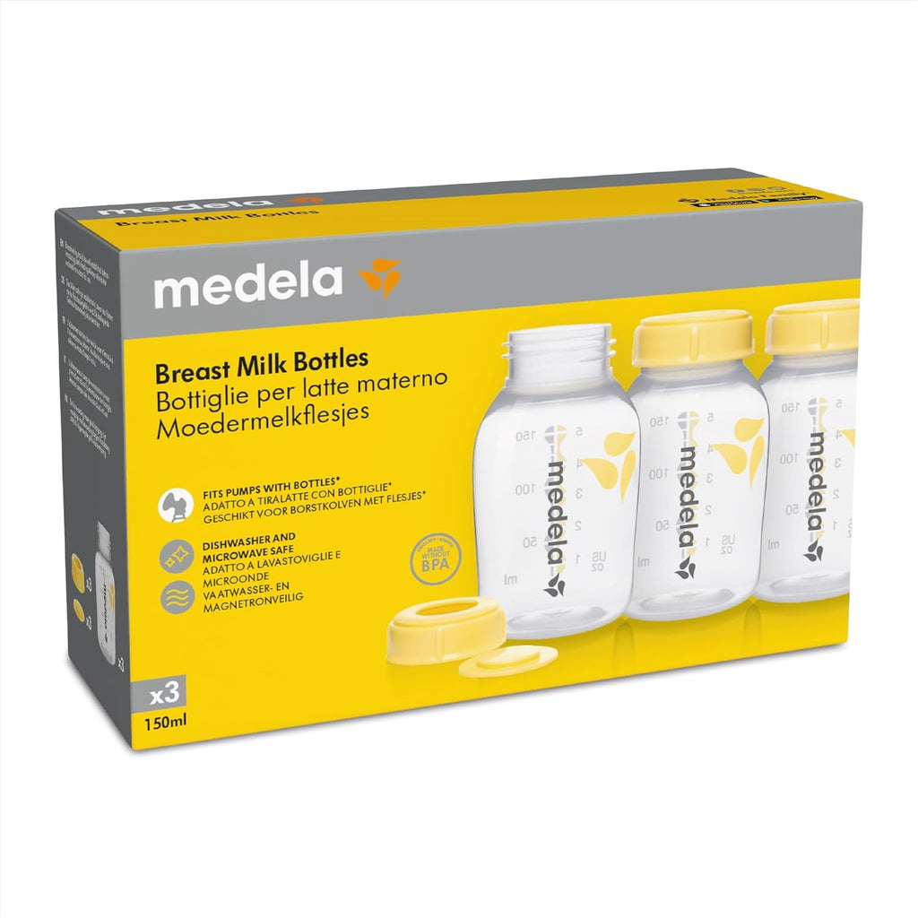 MEDELA - Biberons de recueil du lait maternel, 150 ml, lot de 3