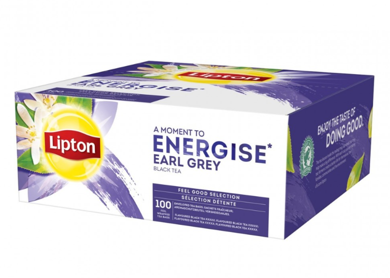 LIPTON Coffret Thé noir Earl Grey 100 sachets